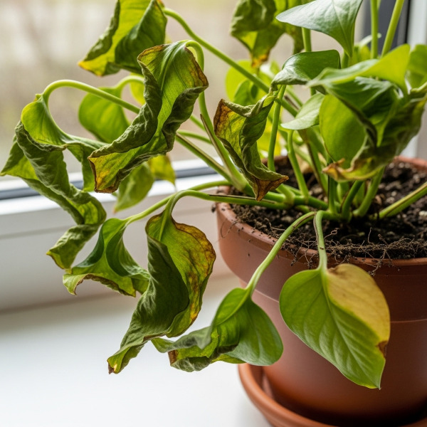 Cây trầu bà bị héo: Nguyên nhân và cách khắc phục hiệu quả 2 Cây trầu bà bị héo