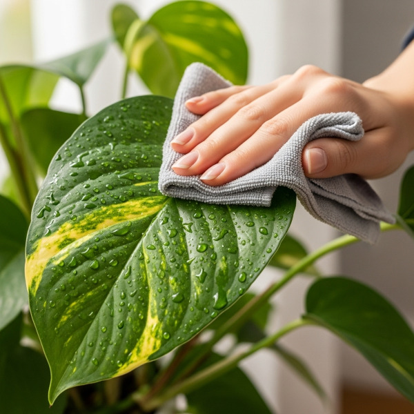 Cây trầu bà bị héo: Nguyên nhân và cách khắc phục hiệu quả 7 Vệ sinh lá trầu bà