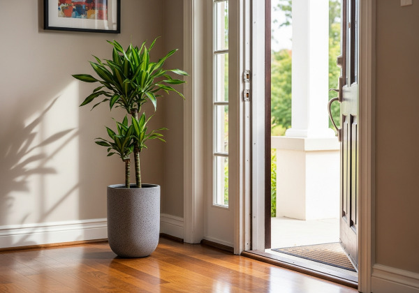 Đặt chậu cây thiết mộc lan gần cửa ra vào