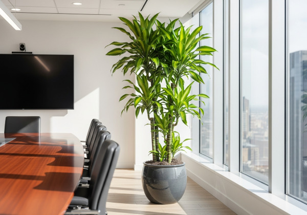 Đặt chậu cây thiết mộc lan trong phòng họp