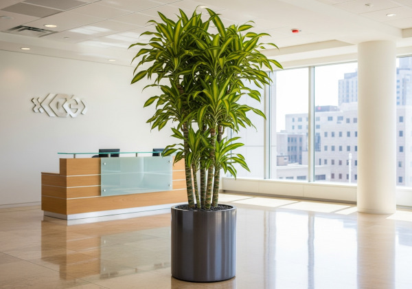 Đặt chậu thiết mộc lan tại sảnh công ty