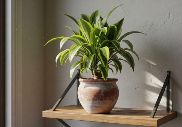 Đặt chậu thiết mộc lan trên kệ