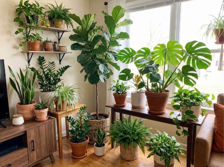 Các loại cây cảnh trang trí phòng khách 2