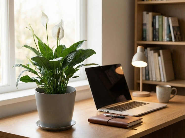 Đặt Cây Lan Ý trên bàn làm việc