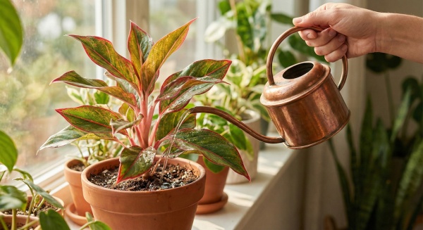 Cách Chăm Sóc Cây Phú Quý Đúng Chuẩn: Xanh Tốt, Ít Bệnh, Bền Màu 3 Tưới nước cho cây phú quý